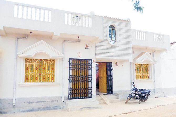 A home built by an accused in Jamtara with money made from vishing crimes