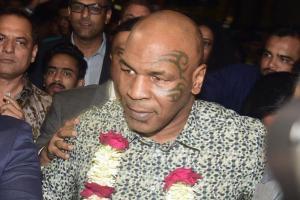 Mike Tyson gets grand welcome on arrival in Mumbai