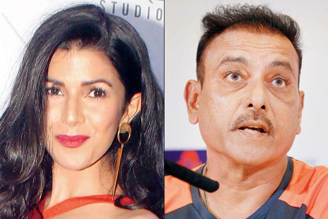 Nimrat Kaur and Ravi Shastri
