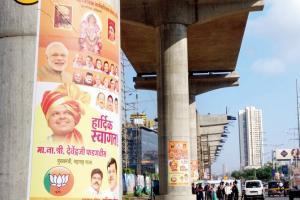 Mumbai: Illegal banners resurface on Dahisar-Andheri Metro line