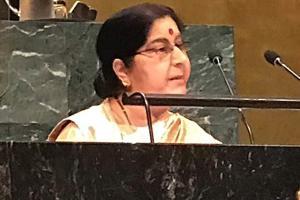 Sushma Swaraj explains India's stance on Pakistan to world leaders