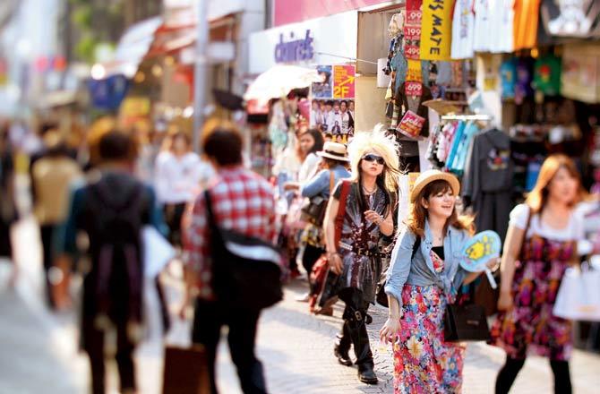 The Tokyo neighbourhood the joint is named after, has inspired scores of creative minds including photographer Shoichi Aoki, who launched a fashion magazine called FRUITS focused on individual styles found in Harajuku. Sadly, Aoki announced in February last year that the magazine would cease publication - effective immediately - because "there are no more cool kids to photograph." Pic/Getty Image