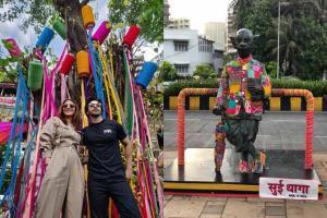 Sui Dhaaga: Anushka Sharma and Varun Dhawan yarn bomb Mumbai spots