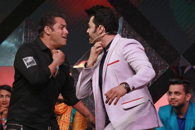 Maniesh Paul and Salman Khan
