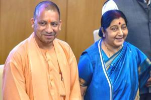 Sushma Swaraj, Yogi inaugurate website for Pravasi Bharatiya Divas