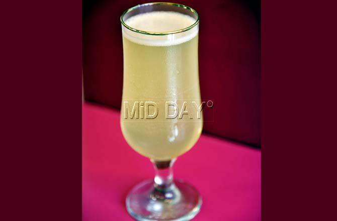 The apple elderflower drink at Harajuku