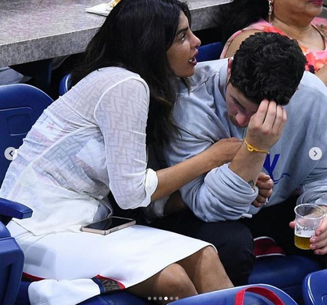 Priyanka Chopra and Nick Jonas at US Open (Pic/Priyanka Chopra Fanclub)