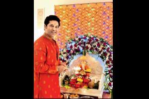 Indian cricketers get festive as they celebrate Ganesh Chaturthi