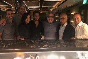 Shah Rukh Khan at partner Jay Mehta's new SoBo Restaurant!