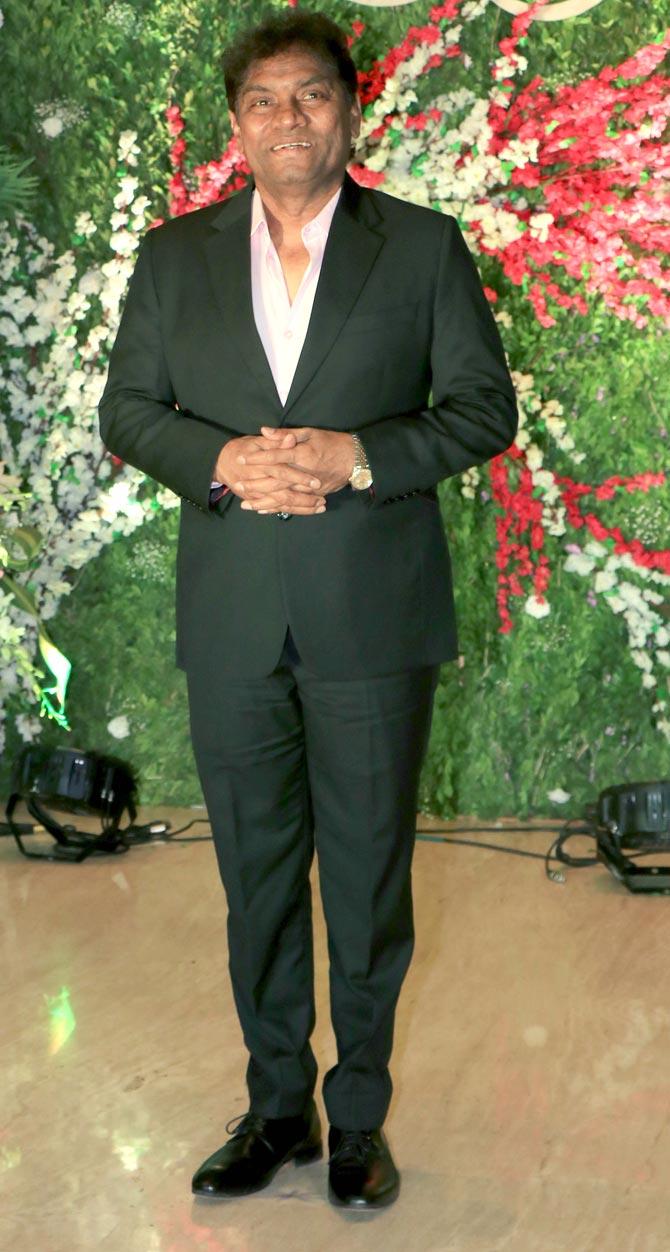 Bollywood's funnyman Johnny Lever was also clicked at the reception ceremony.