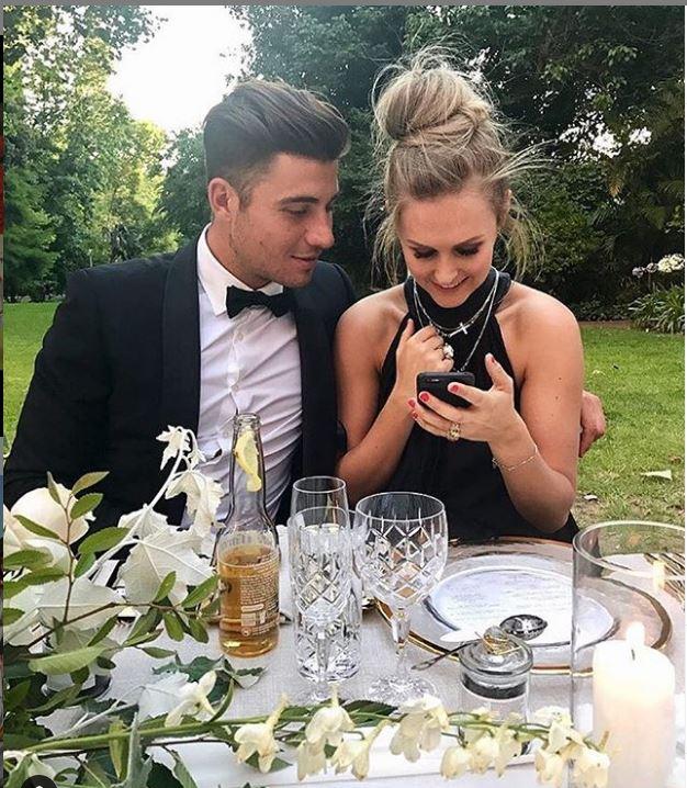 Marcus Stoinis is considered as a future captain of the Australian team and has impressed the cricket world with his maturity and responsible way of playing the game.
Marcus Stoinis posted this picture where he is with his girlfriend at a function. The couple enjoyed the evenin with fine wine and delicious food.