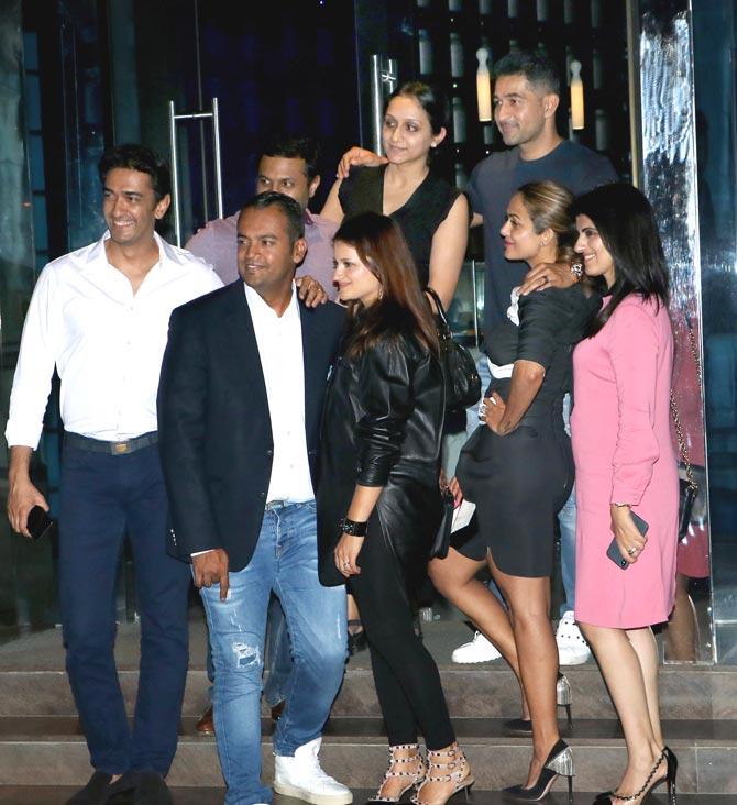 Amrita Arora Ladak was spotted dining out with husband Shakeel Ladak and a few friends at a popular restaurant in Bandra-Kurla-Complex, Mumbai. All pictures/Yogen Shah