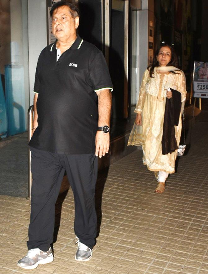 Varun Dhawan came in with parents David and Karuna for the specials screening of Kalank in Juhu.