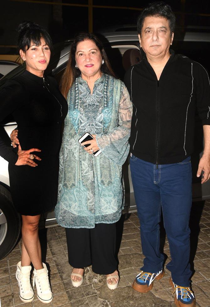 Sajid Nadiadwala, who is one of the producer's of the film Kalank, also attended the special screening of the period drama with wife Wardha and other guests.