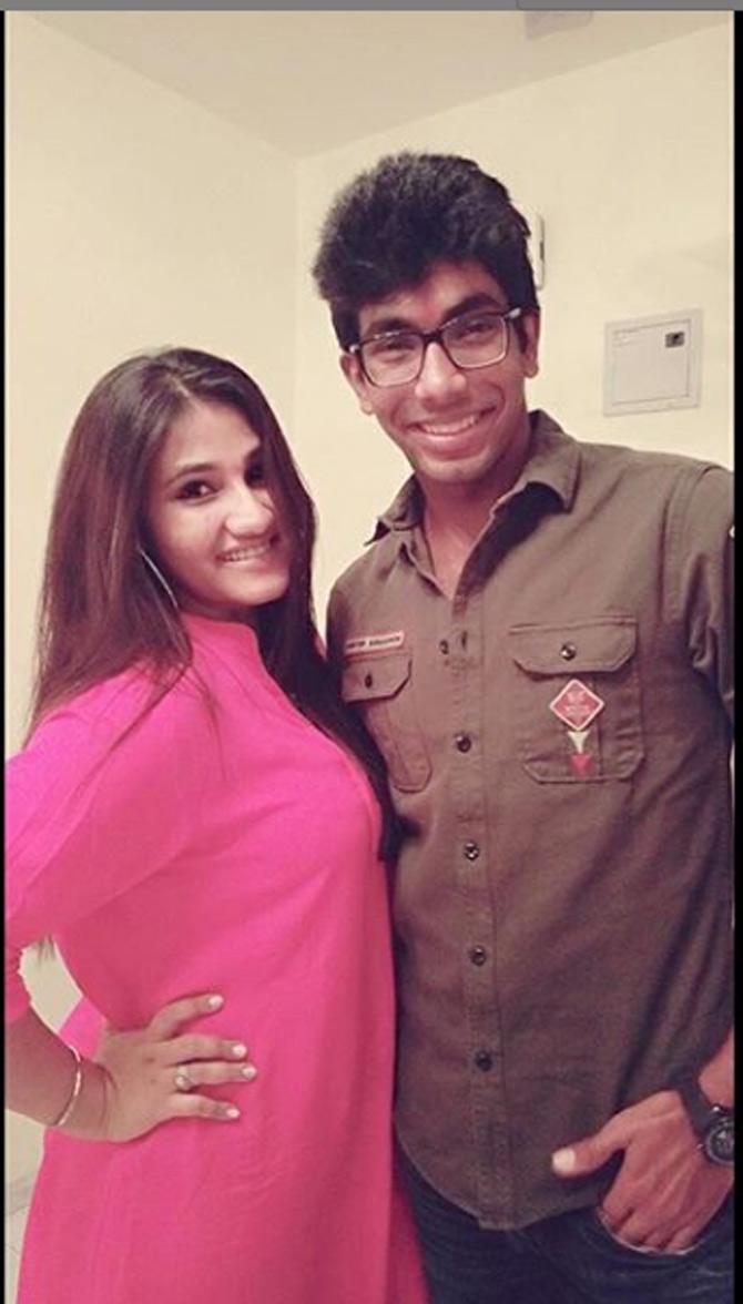 Jasprit Bumrah is an Indian cricketer, who plays for the national team in all three formats of international cricket including ODIs, Tests and T20Is.
In picture: Bumrah with his sister Juhika during Diwali celebrations.