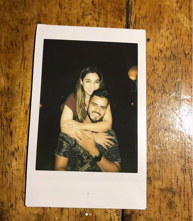 Nitish Rana posted this picture with wife Saachi Marwah and captioned it as, 