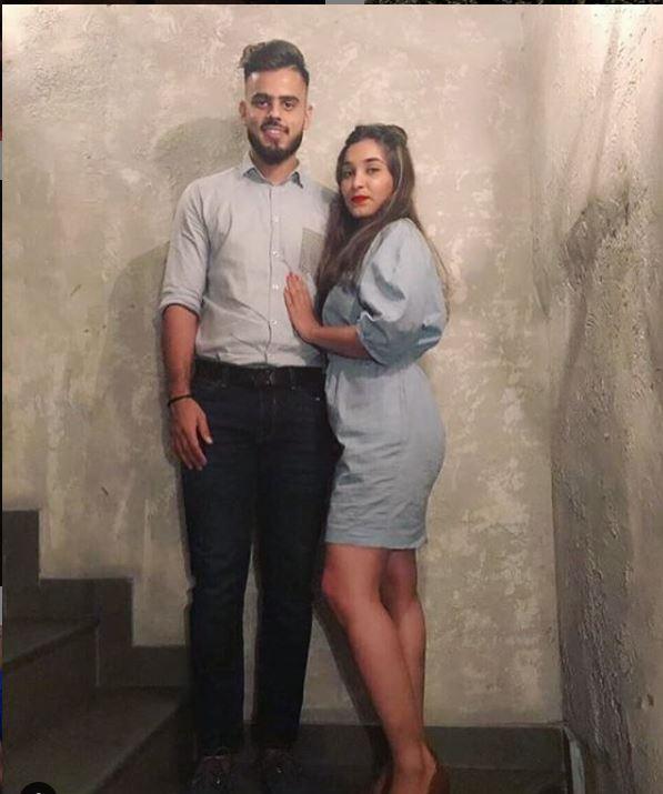 Nitish Rana posted this picture with wife Saachi Marwah and captioned it as, 