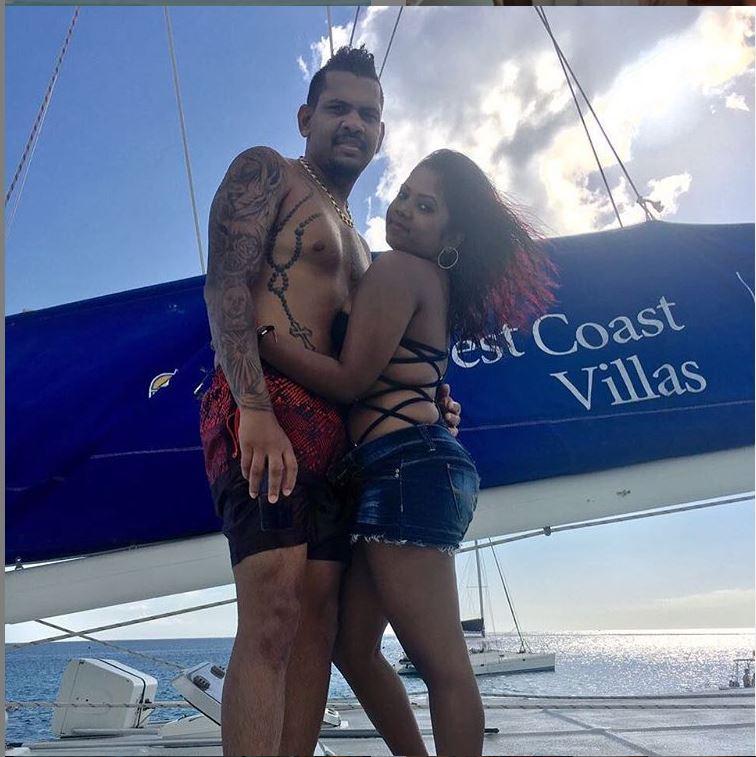 Sunil Narine started off in International cricket as a mystery bowler and was very effective with his off-spin.
In pic: Sunil Narine with wife Nandita Kumar