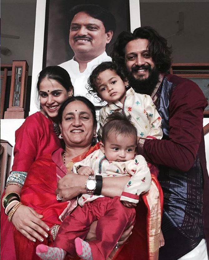 Riteish Deshmukh is known to be quite the family man and shares a close bond with his mother Vaishali. Riteish ensures he spends time with her, wife Genelia, sons Riaan and Rahyl. Riteish Deshmukh was close to his father Vilasrao Deshmukh.