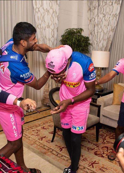 Jofra Archer's Rajasthan Royals colleagues left very little cake to be eaten after they smeared most of it on his face.