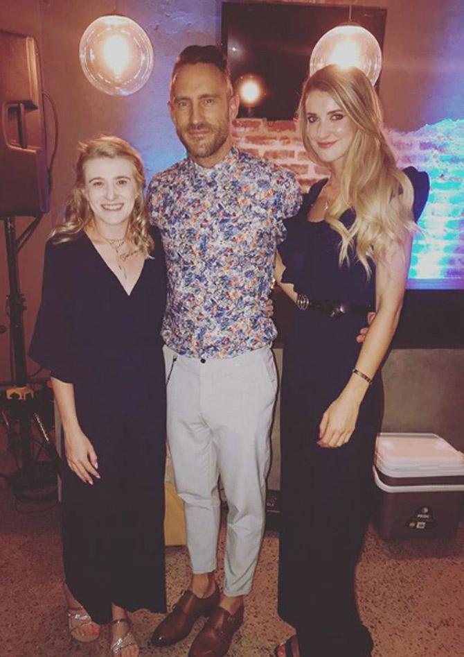 Faf du Plessis's father Francois du Plessis is a former rugby player.
Faf du Plessis posted this picture with his sisters and wrote, 