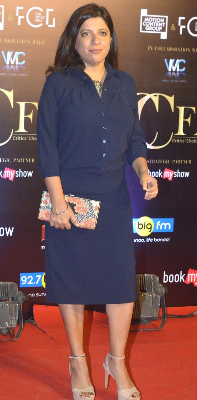 Zoya Akhtar opted for a shirt dress to walk the red carpet of Critics Choice Awards 2019. 