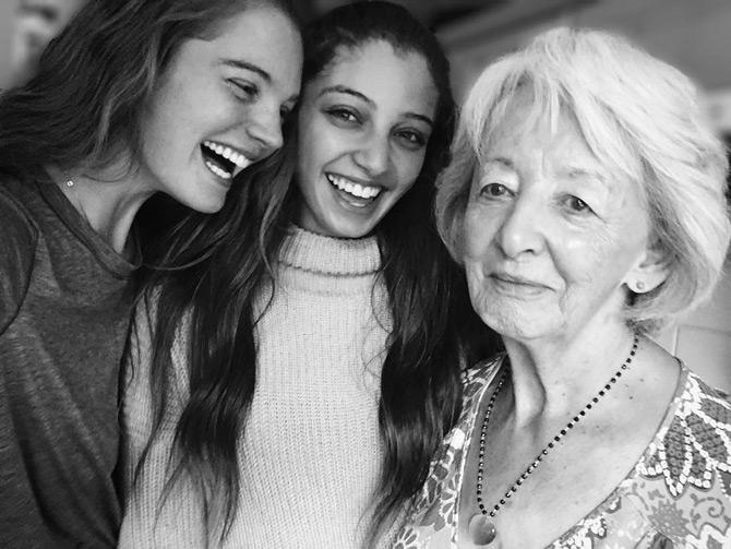 In pic: Alexina Graham shares a leaf out of her family life as she poses for a selfie with her sister and grandmother as all three smiles for the camera.