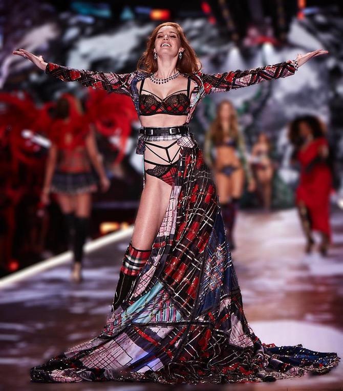 In Pic: Alexina Graham walks the ramp during 2018 Victoria Secret Fashion Show held IN New York.