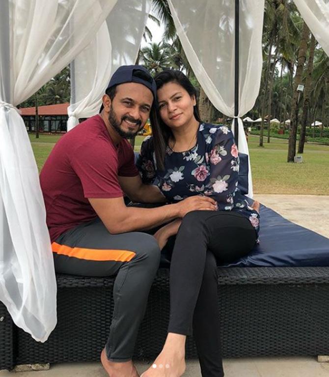 Kedar Jadhav was in the Royal Challengers Developemental Squad initially.
In pic: Kedar Jadhav on a picnic with wife Snehal Jadhav