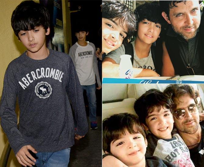Hrehaan and Hridhaan Roshan: Hrithik Roshan and Sussanne Khan's elder son Hrehaan was born in 2006 and Hridhaan was born in 2008. Both the boys are still in school and are as famous as their star parents.