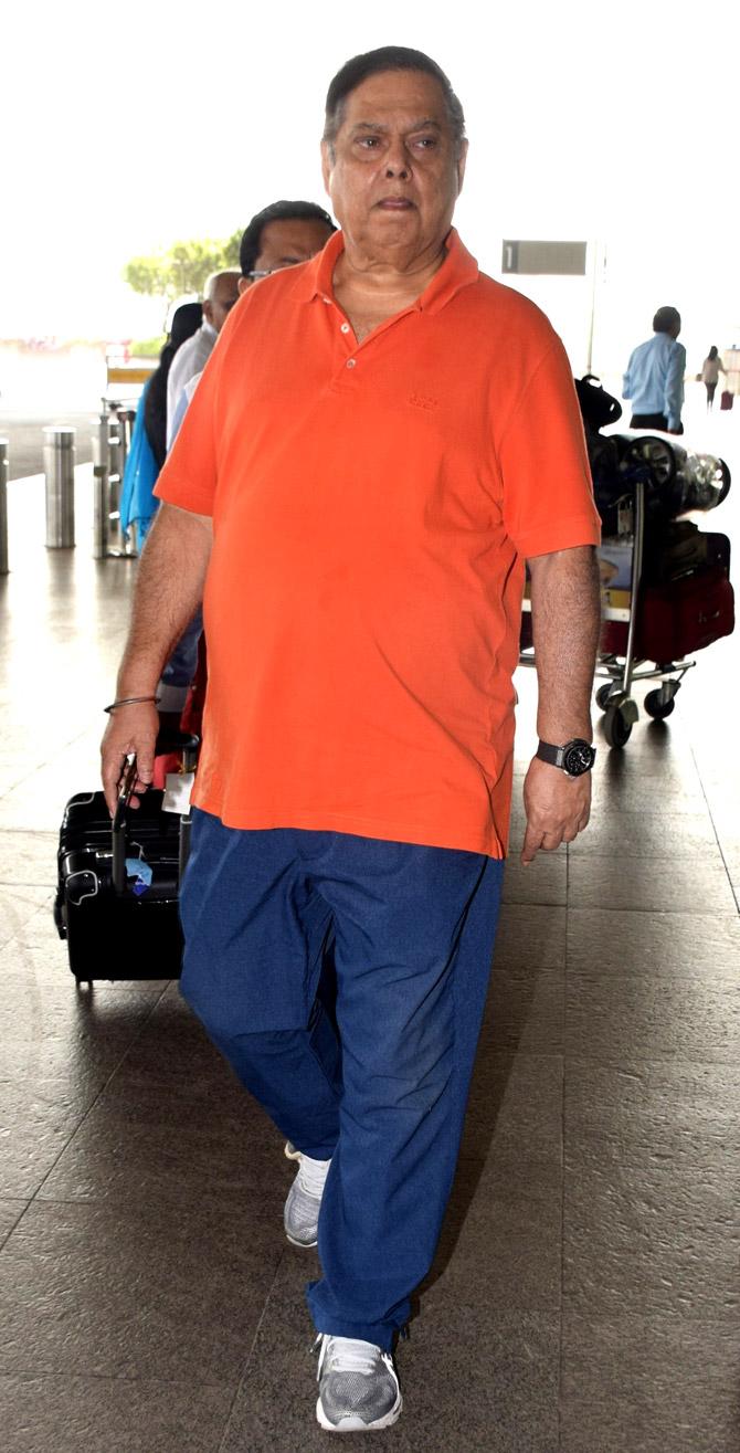 David Dhawan also accompanied Rohit Dhawan, as the duo flew out of Mumbai.