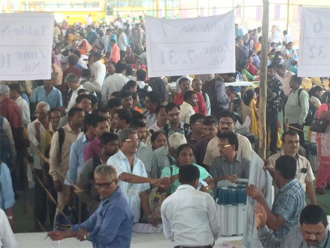 There are 65 critical booths in suburban Mumbai where the polling process will be monitored through webcasting, an election official said. People will not be allowed to take their mobile phones inside the polling booths, he said. A total of 33,314 polling stations are set up across 17 constituencies.