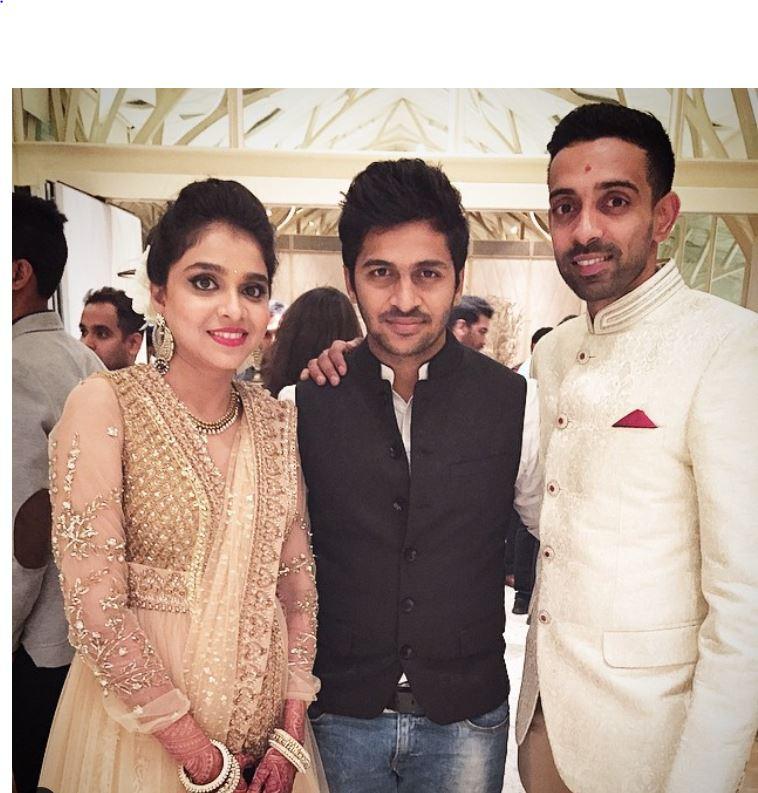 Shardul Thakur was born in a Maharashtrian family to father Narendra Thakur and mother Hansa Thakur.
In picture: Shardul Thakur with Dhawal Kulkarni and his bride on their wedding day