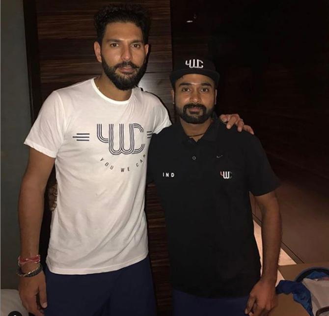 Amit Mishra has played 22 Test matches with 76 wickets to his name. Mishra's economy rate in the longest format is 3.19 and best bowling is 5/71.
In picture: Amit Mishra with Yuvraj Singh