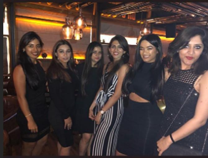 Andre Russell's wife Jassym Lora posted this picture of herself with KKR cricketer Nitish Rana's wife Saachi Marwah and other friends.