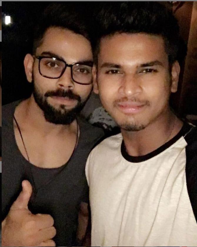 Shreyas Iyer posted this picture with Indian cricket captain Virat Kohli during a party.