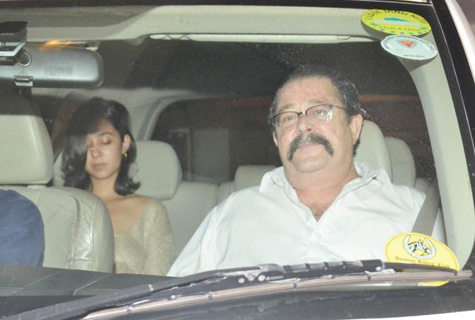 Shashi Kapoor and Jennifer Kendal's son, Kunal Kapoor, was also seen arriving at Saif Ali Khan and Kareena's residence in Bandra.