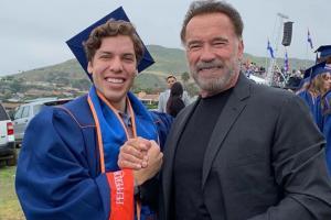 Arnold Schwarzenegger celebrates son Joseph Baena's college graduation