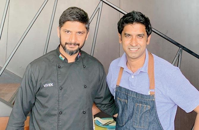 Chefs Vivek Kashiwale (left) and Rohan D