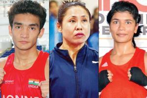 Asian Boxing Championships: Shiva, Sarita and Nikhat storm into semis