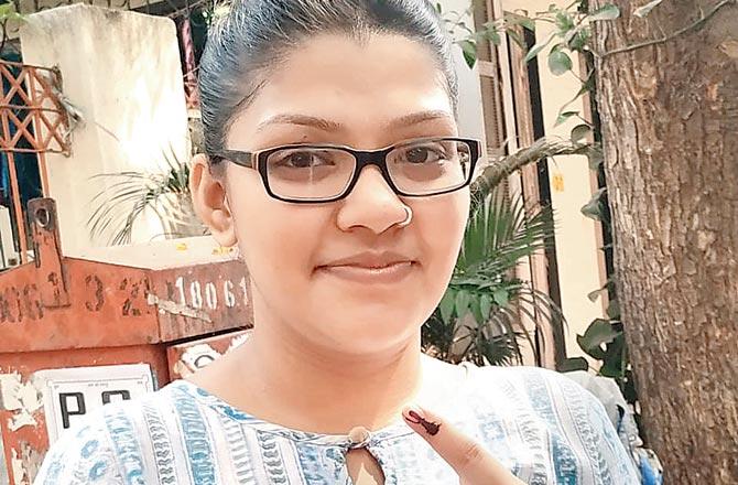 First-time voter Devangshi Haria from Four Bungalows