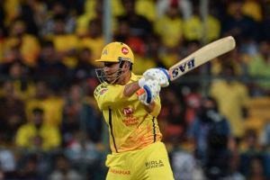 CSK skipper MS Dhoni in action.