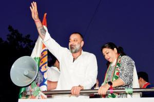 Elections 2019: Sanjay Dutt campaigns for sister Priya in North Central
