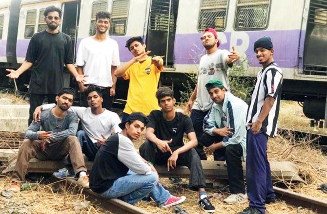 Yadav (extreme right) with the Flying Machine crew