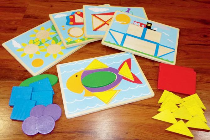 A basic art-based approach to teach shapes and colours to kids