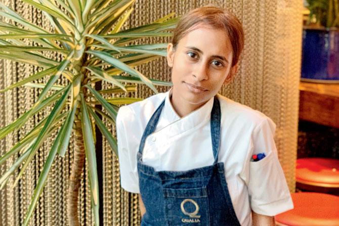 sous chefs, Malvika Pratap, who has a masters in sustainability from Italy
