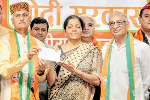 Nirmala Sitharaman welcomes seven Army veterans into BJP