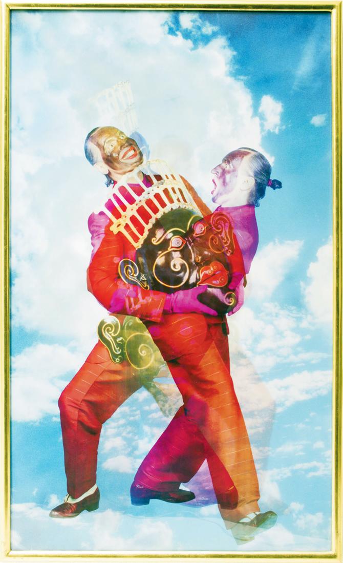 A lenticular print, Luigi Ontani