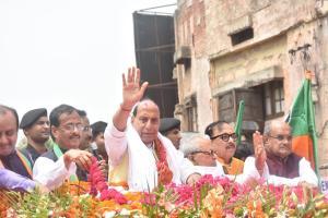 Rajnath files nomination, no rival in sight ahead of Lok Sabha polls