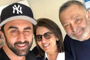 Neetu Kapoor shares adorable selfies with Ranbir and Rishi Kapoor